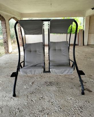 Dondolo da giardino doppio in alluminio