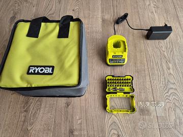 Caricabatterie + Borsa + inserti RYOBI Tutto Nuovo