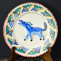 Raro piatto vietrese ceramica firmata Avallone '30