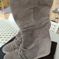 stivali donna JK Acid scamosciati color tortora