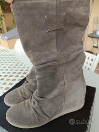 stivali donna JK Acid scamosciati color tortora