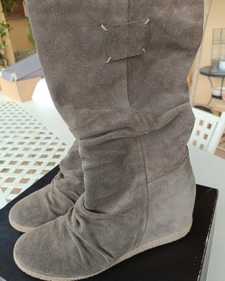 stivali donna JK Acid scamosciati color tortora