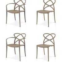 Set 4 sedie/poltroncine in polipropilene