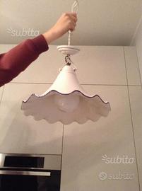 Lampadario in ceramica di Faenza