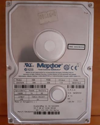 Hard Disk MAXTOR 30GB vintage
