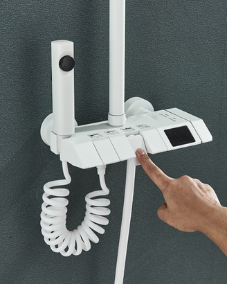Set Colonna doccia bianca digitale con tasti