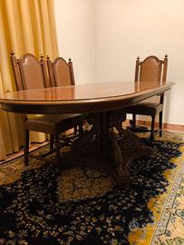Tavolo ovale massello con 6 sedie