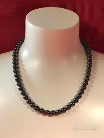 collana a sfere di ematite
