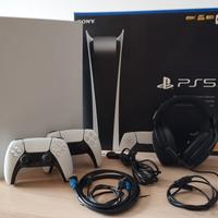 PS5 1TB. 8 GIOCHI, 2 PAD E CUFFIE GAMING.
