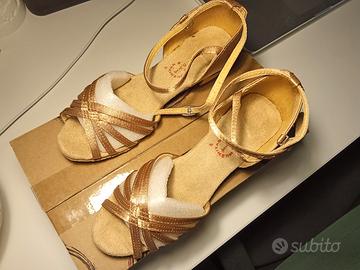 Scarpe latino-americano oro da Bambina