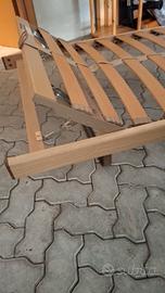 doga singola  in legno rialzabile con piedini 