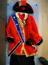 costume Carnevale Capitan Uncino tg 10 11 anni 