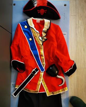 costume Carnevale Capitan Uncino tg 10 11 anni 