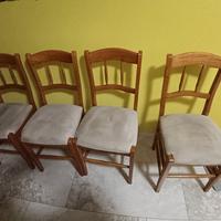 4 sedie in legno 
