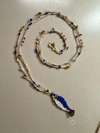Collana all’uncinetto con pesciolino