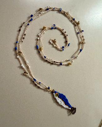 Collana all’uncinetto con pesciolino