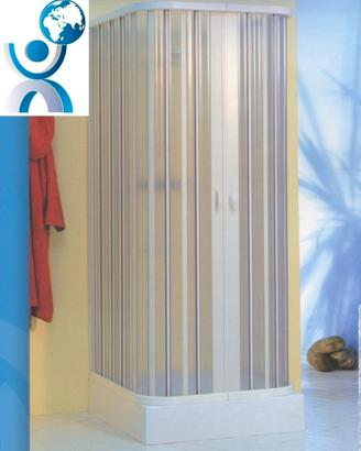 Box doccia in pvc a 3 lati a soffietto