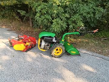 motocoltivatore con fresa e trincia 