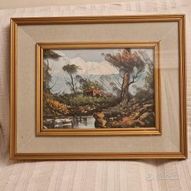 Dipinto paesaggio olio su tela