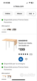 TAVOLO DANDERYD + 4 SEDIE