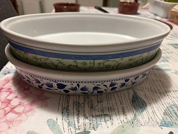 Coppia pirofile da forno in ceramica