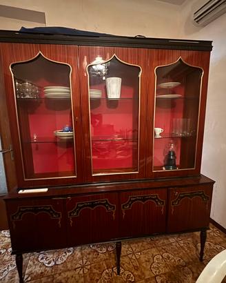Credenza con vetrina  anni ‘60 in palissandro