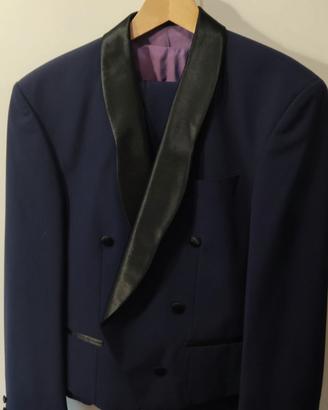 Completo Smoking Viola Tg 48 con Gilè e Pantaloni