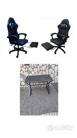 sedia gaming o tavolo gaming 