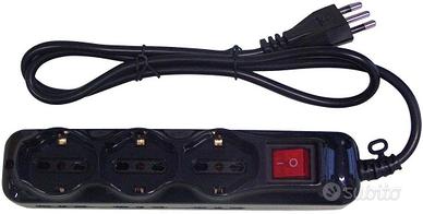 Multipresa elettrica 3 prese shuko +6 biv. + inter