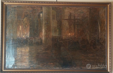 Quadro olio su tela Francesco Sartorelli fine 800