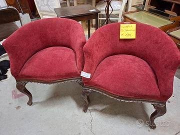 Coppia poltroncine velluto 