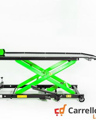 Ponte moto sollevatore con pompa a pedale VERDE