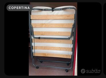 Letto singolo richiudibile con ruote