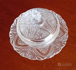 burriera/ formaggera vintage  vetro cristallo 