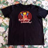 T-shirt , Lego Everthing Is Awesome colore nero, t