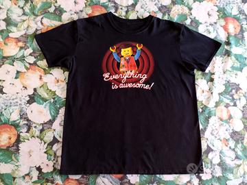 T-shirt , Lego Everthing Is Awesome colore nero, t