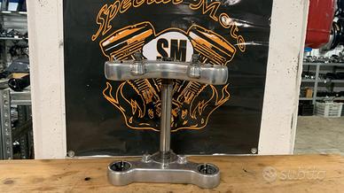 🔧 Piastre Sterzo Cromate per Moto HD 2004 in poi