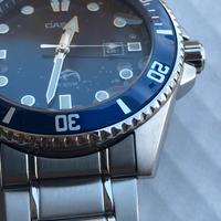 Casio  Mdv 106  Marlin Total Blu bracciale acciaio