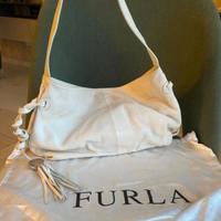Borsa a tracolla Furla color crema e bianco