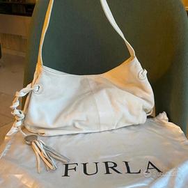 Borsa a tracolla Furla color crema e bianco