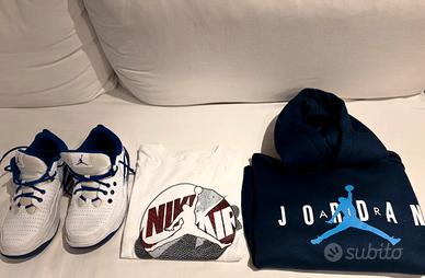 Felpa, t-shirt, scarpe: nike jordan. 10/12 anni