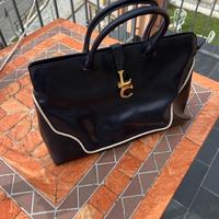 Borsa Les Copains pelle blu