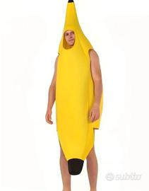 Costume da banana per adulti taglia M, realizzato 