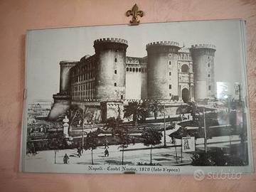 Vecchia stampa raffigurante Napoli - Castel Nuovo 