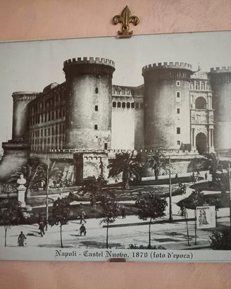 Vecchia stampa raffigurante Napoli - Castel Nuovo 