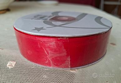 rotolo nastro organza colore rosso 