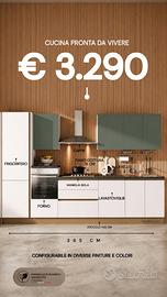 CUCINA 365 CM COMPLETA DI 5 ELETTRODOMESTICI