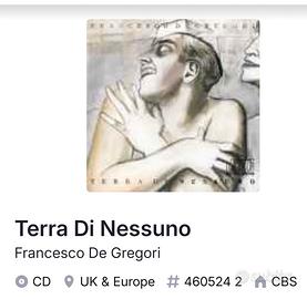 CD Francesco De Gregori Terra Di Nessuno