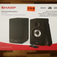 Casse altoparlanti da scaffale nero in legno 60w