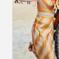 Zara Top + Gonna Set - Taglia M (42) -  Metallico